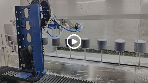 水泥花盆喷烤流水线