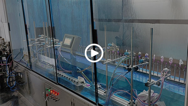 渐变色数字蜡烛喷烤流水线