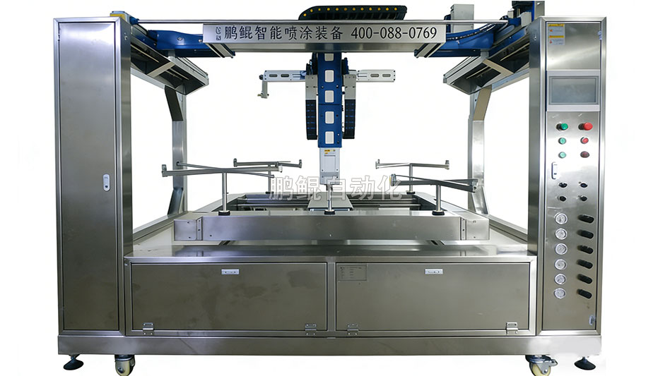 鹏鲲8轴五金配件喷漆机