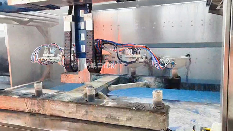 广东惠州花盆6轴喷漆机