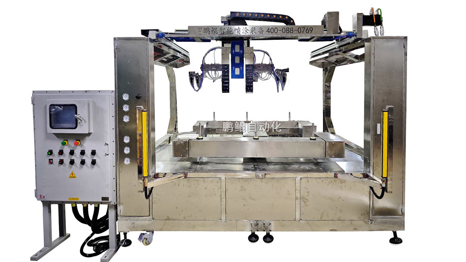 鹏鲲塑胶外壳8轴防爆喷漆机