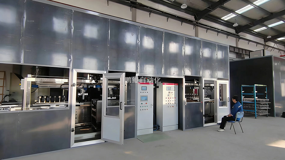 鹏鲲五金齿轮自动上下料喷漆流水线