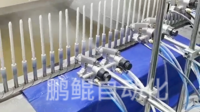 笔杆/笔帽/笔盖喷烤一体流水线