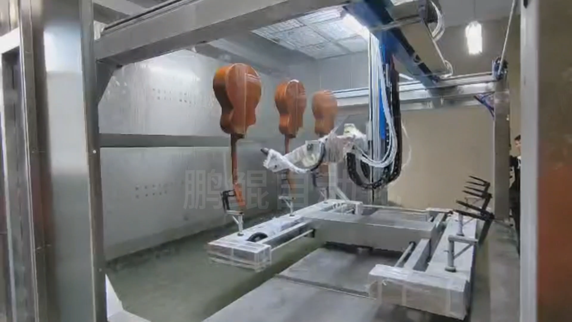 8轴3工位吉他喷漆机