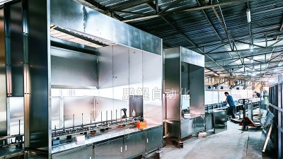 鹏鲲玻璃杯喷涂线出口越南，车间生产实况全记录