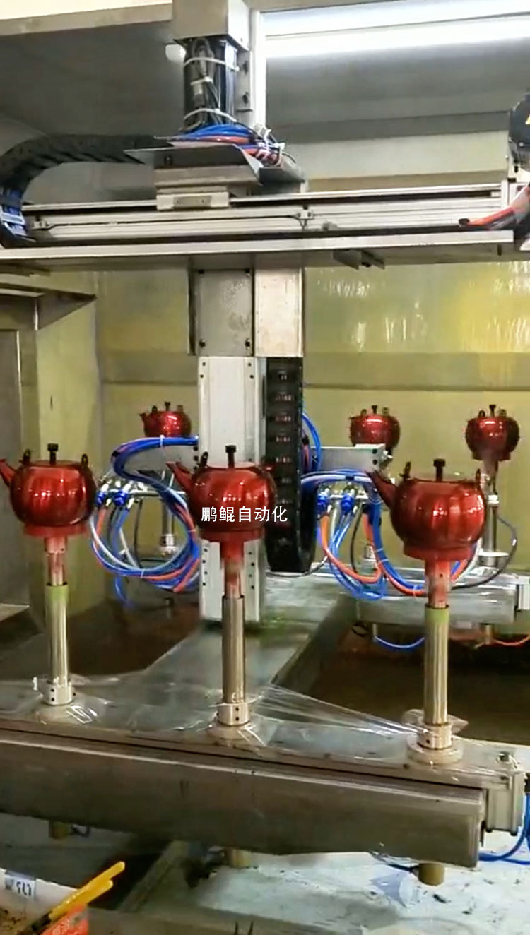 4枪6轴不锈钢水壶喷漆机