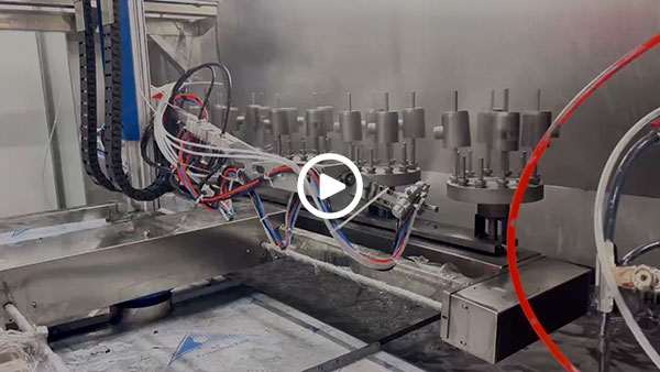 电吹风筒8轴喷漆机