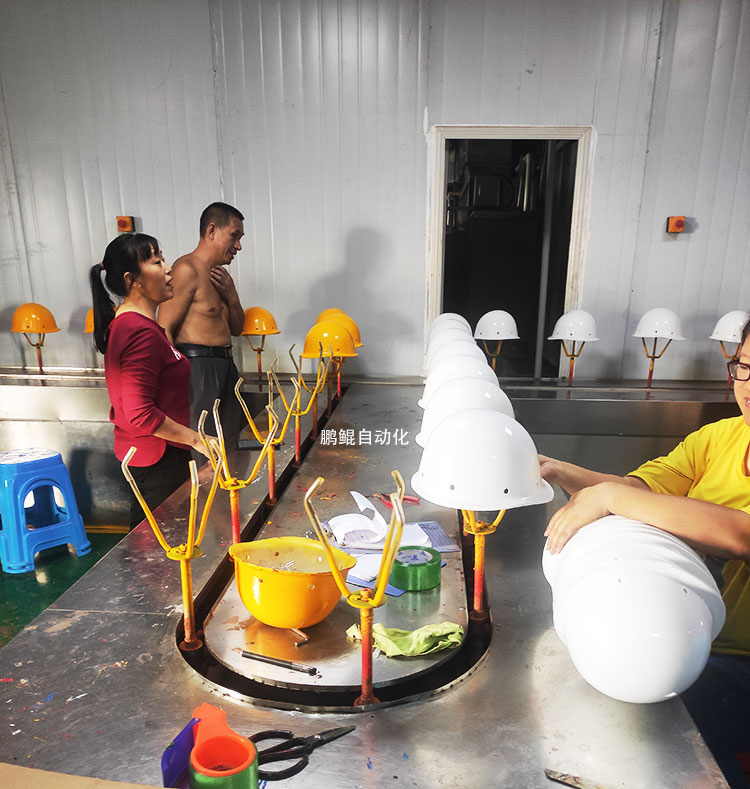 安全帽追踪喷涂线